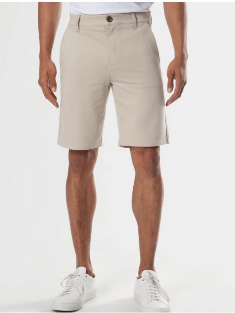 Mens 9” Comfort Knit khaki Chino Shorts